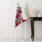 Roze Cosmos bloemen Sherpa Deken (In situ)