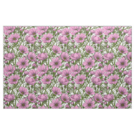 Roze Cosmos bloemen Stof