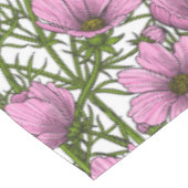 Roze Cosmos bloemen Tafelkleed (Gekanteld)