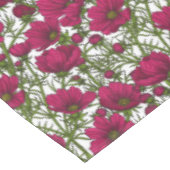 Roze Cosmos bloemen Tafelkleed (Gekanteld)