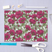 Roze Cosmos bloemen Tissuepapier (Craft)