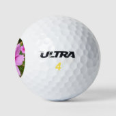 Roze Cosmos Bloemen Wilde Bloem Golfballen (Logo)