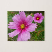 Roze Cosmos Bloemen Wilde Bloem Legpuzzel (Horizontaal)