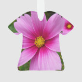 Roze Cosmos Bloemen Wilde Bloem Ornament (achterkant)