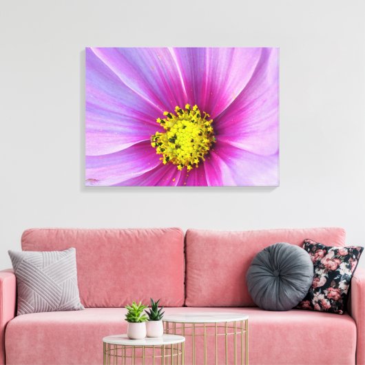 Roze Cosmos Canvas Afdruk (Insitu (Woonkamer))