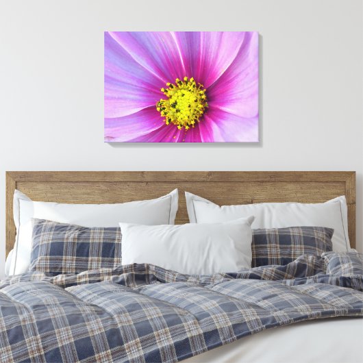 Roze Cosmos Canvas Afdruk (Insitu (Slaapkamer))