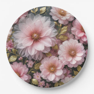 Roze Cosmos Collectie Papieren Bordje