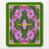 Roze Cosmos Daisy Flowers Natuur gepersonaliseerd Muismat (Voorkant)