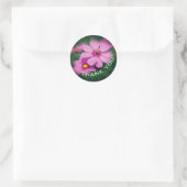 Roze Cosmos Flower Hartelijk dank Ronde Sticker (Tas)