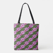 Roze Cosmos Flower Natuur Patroon Tote Bag (Achterkant)
