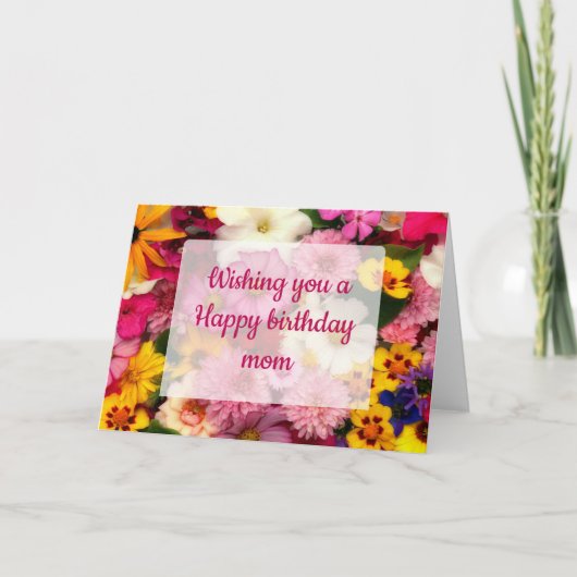 roze cosmos - kaart (Voorkant)