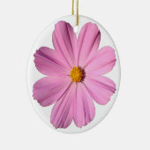 Roze Cosmos Keramisch Ornament (Rechts)