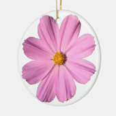 Roze Cosmos Keramisch Ornament (Links)
