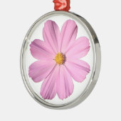 Roze Cosmos Metalen Ornament (Links)