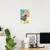 Roze Cosmos Reik naar de Hemel Citaat Poster (Thuiskantoor)