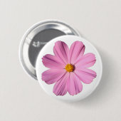 Roze Cosmos Ronde Button 5,7 Cm (Voorkant /achterkant)