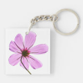 Roze Cosmos Sleutelhanger (Achterkant)