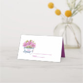 Roze Cosmos Table Number en Seat Place Card Plaatskaartje (Voorkant)