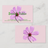 Roze Cosmos Visitekaartje (Voorkant / Achterkant)