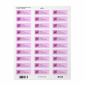 Roze Cosmos Wildflower Floral Etiket (Full Sheet)