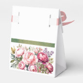 Roze Cottage Bloemstuk Favor Doos Bedankdoosjes (Achterkant)