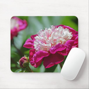 Roze Cottage Peony botanische tuinglade Muismat