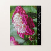 Roze Cottage Pioenentuin Bloem Puzzel (Verticaal)