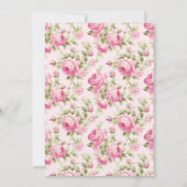 Roze Cottage Roos Liefde Shack Fiancé Vrijgezellen Kaart (Achterkant)