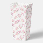Roze Cottage Roos met Bow Coquette Bedankdoosjes (Voorkant)