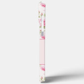 Roze Cottage Roos met Bow Coquette Case-Mate iPhone Case (Achterkant / Links)