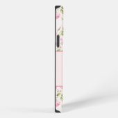 Roze Cottage Roos met Bow Coquette iPhone Hoesje (Rechterkant)