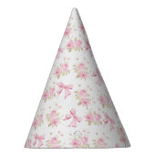 Roze Cottage Roos met Strik Coquette Feesthoedjes (Rechts)