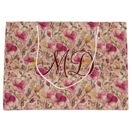 Roze Cottagecore Bloemige Romantische Feest Favor Groot Cadeauzakje