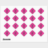 Roze Cougar Crossing 3 Dames Ronde Sticker (Vel)