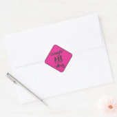 Roze Cougar Crossing 3 Dames Ronde Sticker (Envelop)