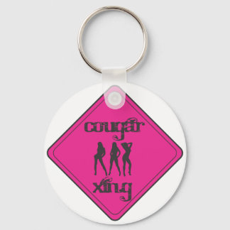 Roze Cougar Crossing 3 Dames Sleutelhanger