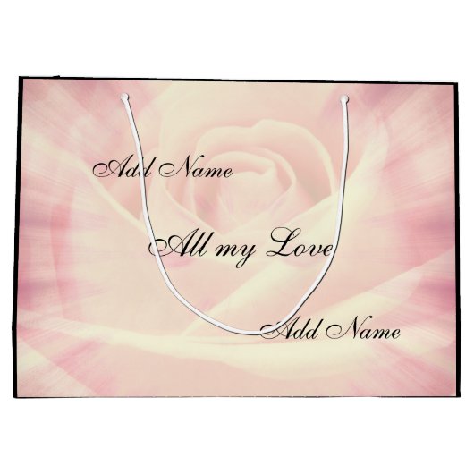 Roze country-logo groot cadeauzakje (Achterkant)