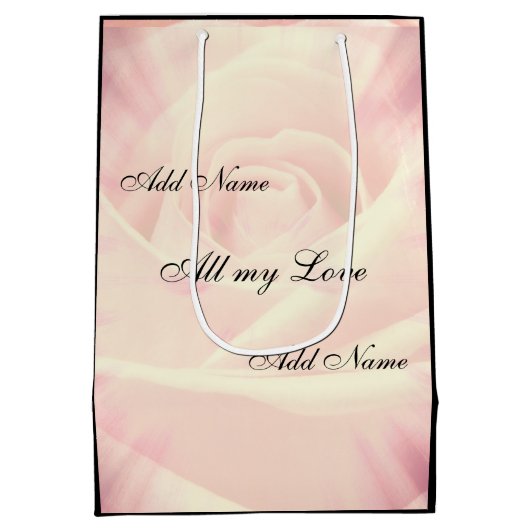 Roze country-logo medium cadeauzakje (Achterkant)