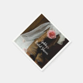 Roze Country Roos en Cowboylaarzen Bruidsdiner Servetten (Hoek)