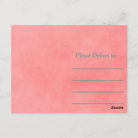  Roze Country Wedding Bedankt Briefkaart (Achterkant)