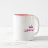 Roze Coupon Queen mok (Voorkant rechts)