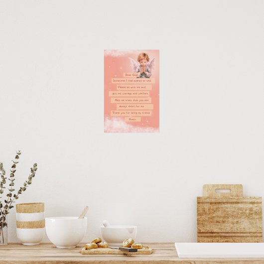 Roze Courage Kindergebed Poster (Keuken)