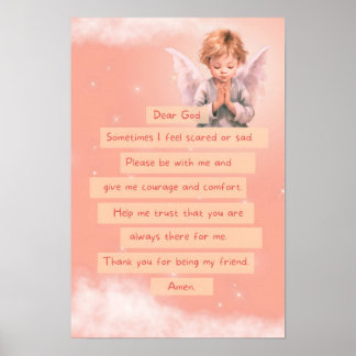 Roze Courage Kindergebed Poster