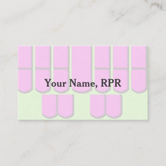 Roze Court Reporting Machine Keys Visitekaartje (Voorkant)