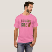 Roze COUSIN CREW Lopard Print Funny Grammy Pawpaw T-shirt (Voorkant volledig)