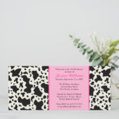 Roze Cow Print Vrijgezellenfeest Kaart (Staand voorkant)