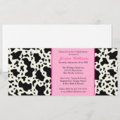Roze Cow Print Vrijgezellenfeest Kaart (Voorkant / Achterkant)