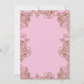 Roze Cowboy Boot krijgt een gehaakte vrijgezel Kaart (Achterkant)