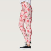 Roze cowboy en slangen patroon leggings (Links)