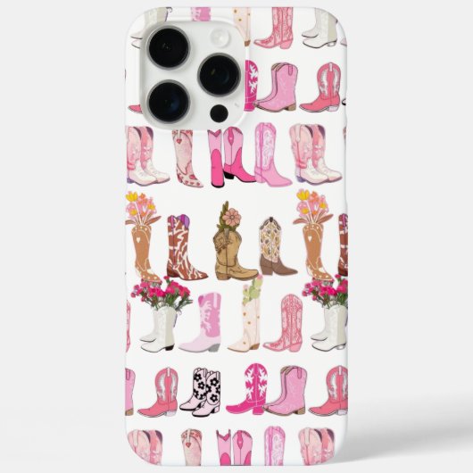 Roze Cowboy Laarzen Ontwerp Telefoonhoes Case-Mate iPhone Case (Achterkant)